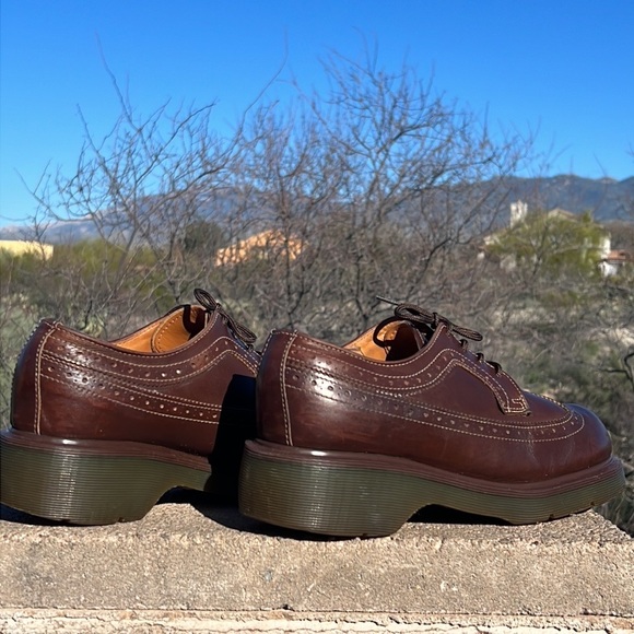 🏴󠁧󠁢󠁥󠁮󠁧󠁿 Dr. Martens MIE Brogue Wingtip Babydoll Platform Y2K Oxfords UK 8 - Picture 4 of 17